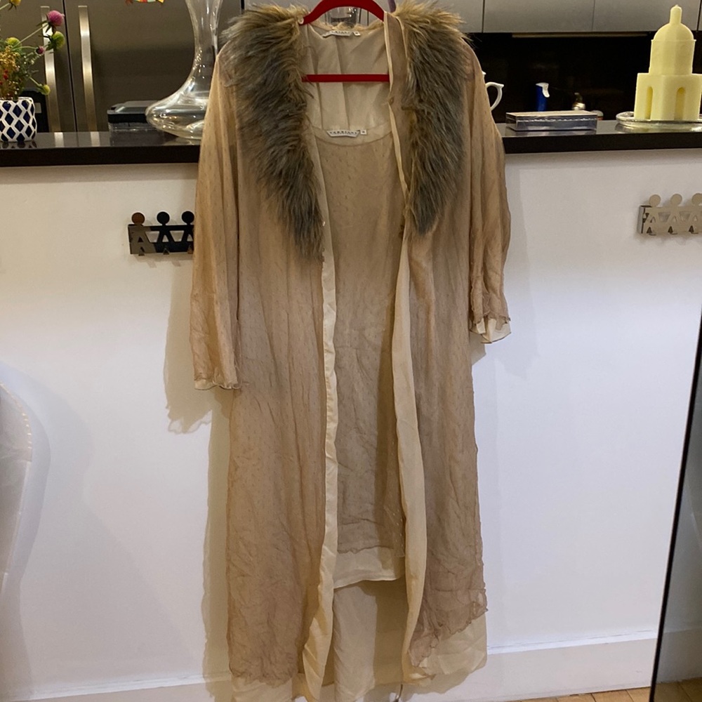 Verdiani Lace Dress and Robe Set Sz 42/44